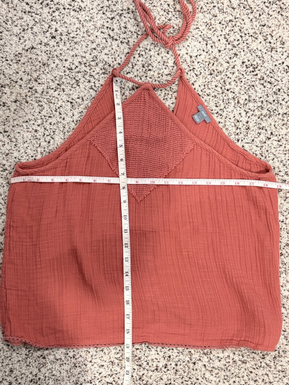Aerie Rope Tie Halter Top in Mauve Medium - Picture 12 of 12